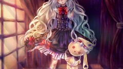 Blood dress drawings axe long hair anime girls vocaloid digital 