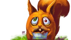 Blood fingers funny madness squirrels artwork