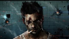 Blood Gabriel Cigarettes bullet holes bullets science fiction 