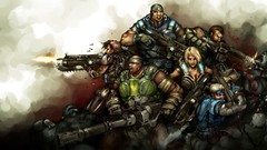 Blood gears of war artwork video games