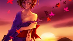 Blood kimono anime girls vocaloid meiko Japanese clothes