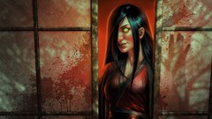 Blood kimono green eyes Japanese clothes