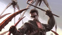 Blood Monsters glasses Gordon Freeman crowbar half-life artwork 