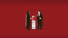 Blood office Vampires red background cooler drinking