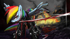 Blood Swords my little pony rainbow dash