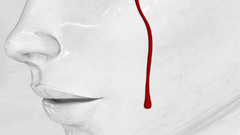 Blood tear face Art