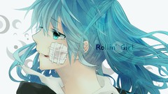Blood tears anime girls hatsune miku vocaloid Rolling Girl 