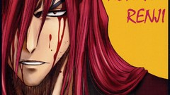 Blood yellow background bleach redheads Abarai Renji