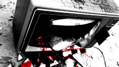 Bloody television abstract