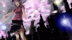 Blossoms purple hair graveyards