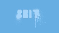 Blue 8-bit minimalistic
