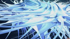 Blue abstract 3D renders