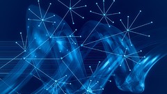 Blue abstract artwork digital art