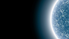 Blue abstract circles