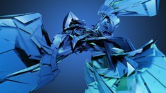 Blue abstract colors 3d