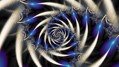 Blue abstract fractal shades