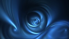 Blue abstract gradient fractal curves aqua minimalistic