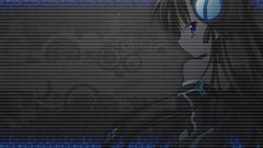 Blue abstract headphones Anime anime girls blue eyes