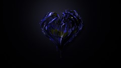 Blue abstract Hearts