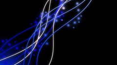 Blue abstract lines orbs