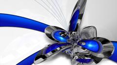 Blue abstract metal robot