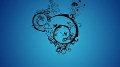 Blue abstract minimalistic