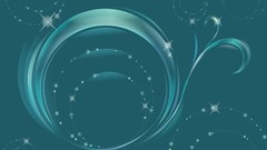 Blue abstract multicolor