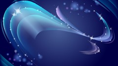 Blue abstract multicolor