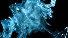 Blue abstract plastic 3d