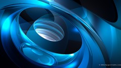 Blue abstract sound 3d