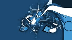 Blue abstract vectors