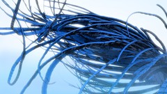 Blue abstract white background artwork