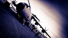 Blue Aircraft military propeller aviation transportation filter 