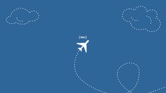 Blue Aircraft rise minimalistic