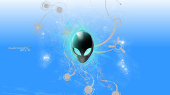 Blue alienware artwork alien