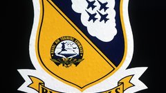 Blue angels crest high