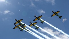 Blue Angels demonstration contrails a-29 super tucano