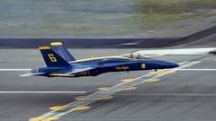 Blue Angels fighter jets FA-18 Hornet low pass