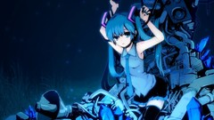 Blue Anime anime girls hatsune miku vocaloid