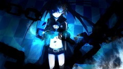 Blue Anime chains anime girls blue eyes black rock shooter 