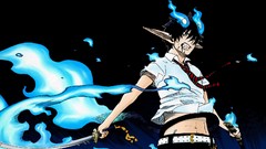 Blue Anime Swords school uniforms ao no exorcist okumura rin 