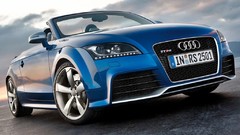 Blue Audi cars roadster German cars Audi TT RS
