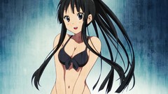 Blue background akiyama mio k - on bikini Yoshairo