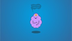 Blue background artwork adventure time stylized Lumpy Space 
