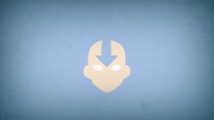 Blue background Avatar: The Last Airbender minimalistic blo0p 