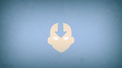 Blue background Avatar: The Last Airbender minimalistic blo0p 