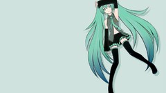 Blue background blue hair anime girls hatsune miku vocaloid 