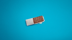 blue background digital art food Sweets Simple Background