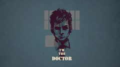 Blue background Doctor Who science fiction minimalistic