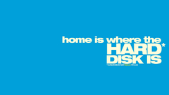Blue background hard disk